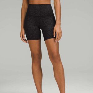 NWT Lululemon Align High-Rise Short 6" - Segment Emboss Black